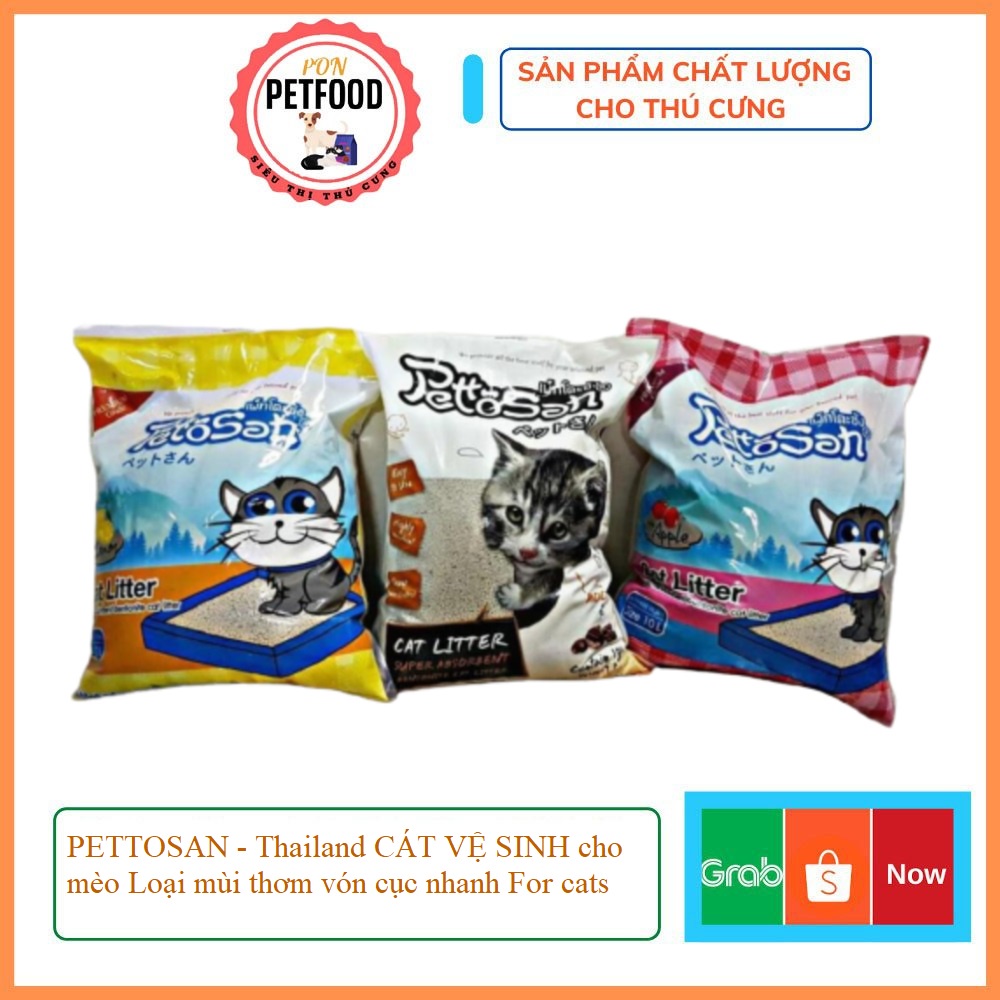 PETTOSAN - Thailand CÁT VỆ SINH cho mèo Loại mùi thơm vón cục nhanh For cats