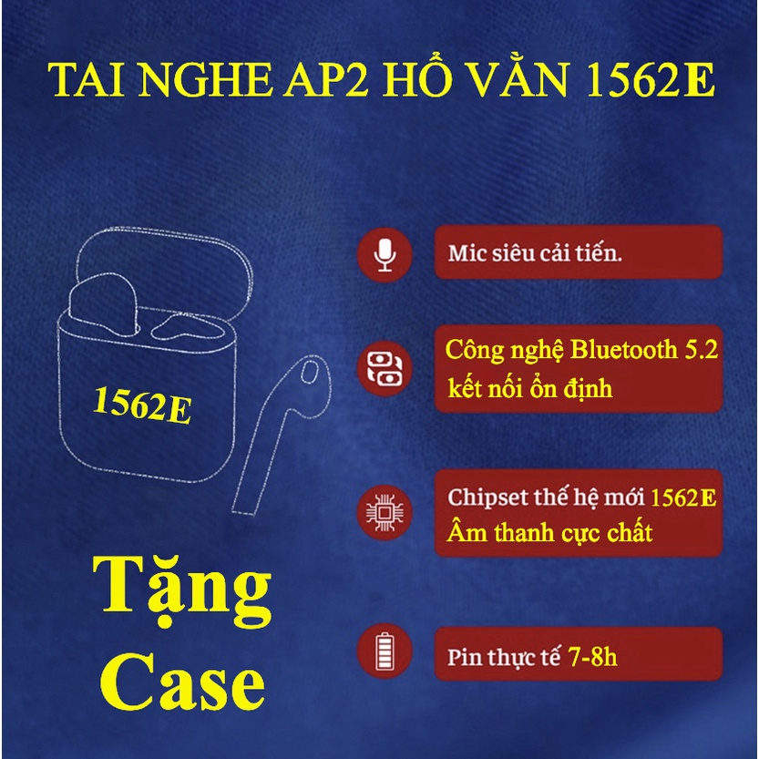Tai Nghe Hổ Vằn 1562E ENC Pin 8H | Tai Nghe Bluetooth AP2 Hổ Vằn 1562E Hồng Ngoại | Định Vị Đổi Tên - Bảo Hành 6 Tháng