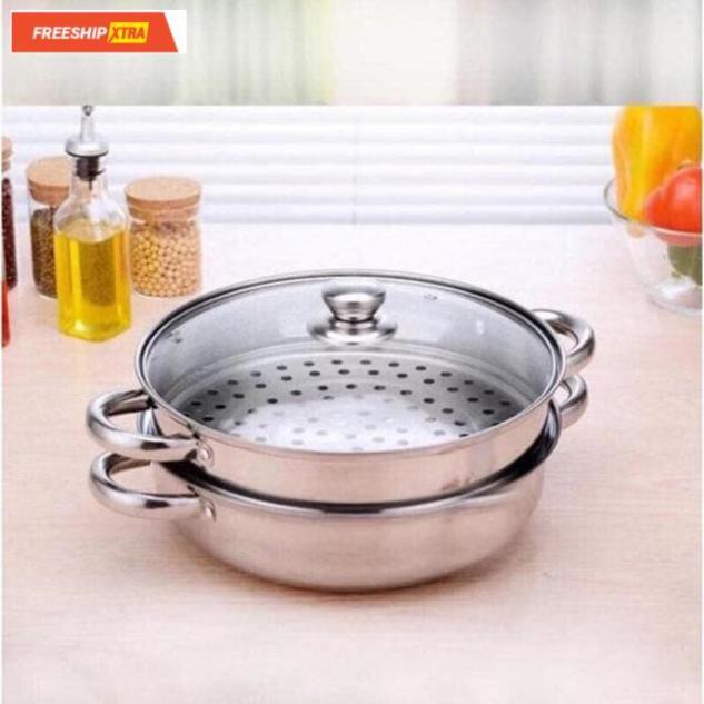 ☘️Nồi hấp inox 2 tầng size 28 cm