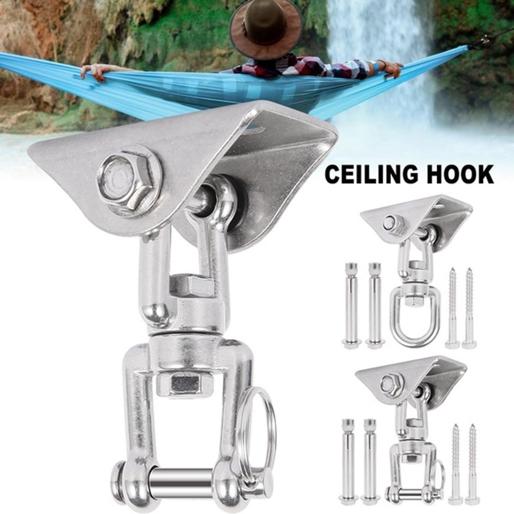 Móc Treo Võng Gắn Tường Bằng Thép Không Gỉ Chịu Lực Tốt Dùng Tập Yoga