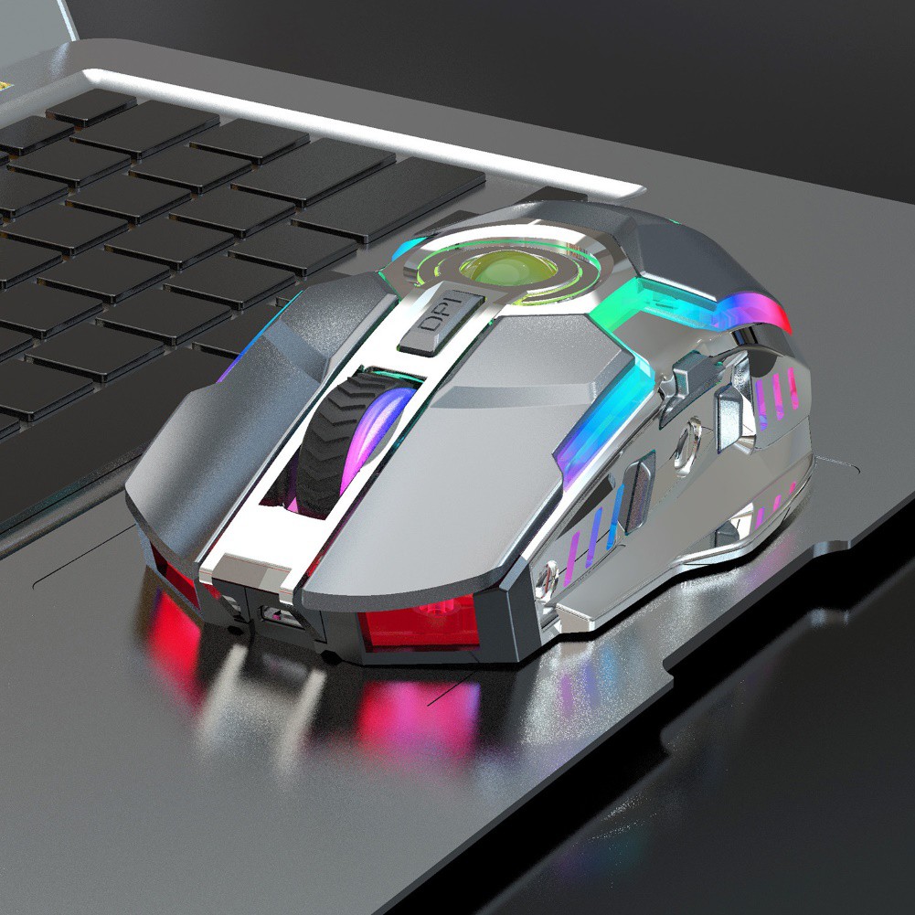 Chuột Gaming Hel + 2.4g Không Dây Có Đèn Led Nền Cho Laptop / Máy Tính