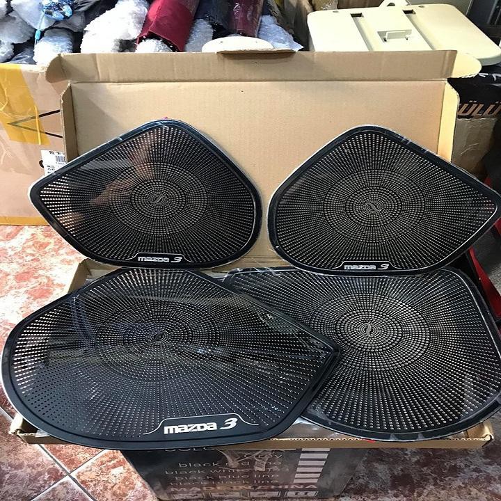 Ốp màng Loa Cánh Cửa Cho Xe Mazda 3 2016 2017 2018 2019 mẫu titan