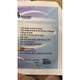 Cao dán giảm đau kefentech