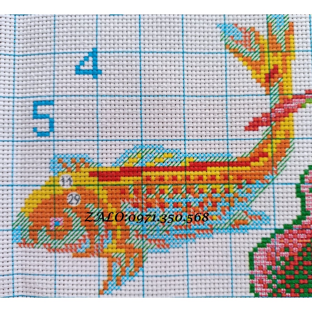 Tranh thêu chữ thập Cha Mẹ 222885-69x42cm