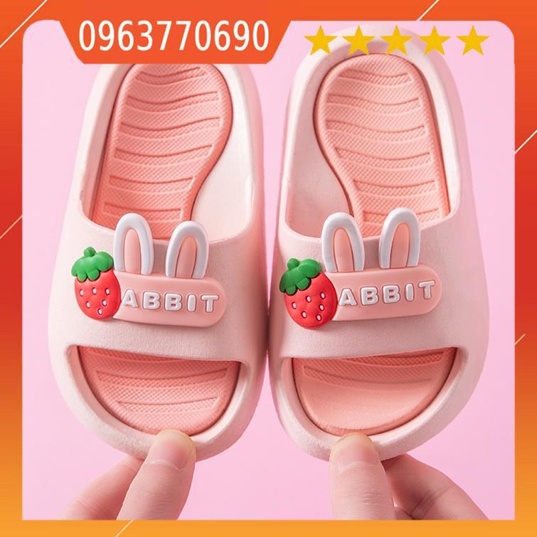 Dép Cho Bé Trai Bé Gái FREESHIP Dép Quai Ngang Tai Thỏ RABBIT Siêu Mềm Cực Nhẹ Êm Chân Chống Trơn Trượt Bé 2->14 Tuổi