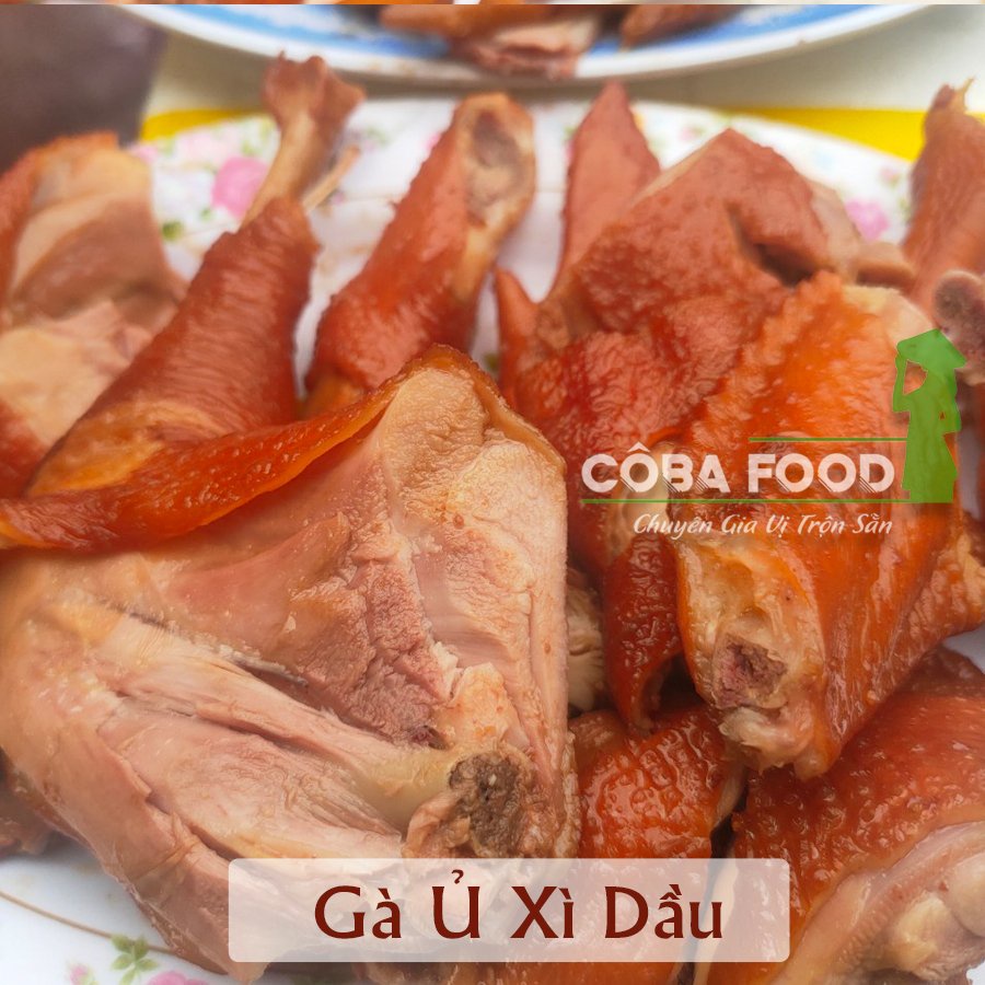 Gia vị gà ủ xì dầu thảo mộc 1 sét kèm 1 chai sốt thái 100ml