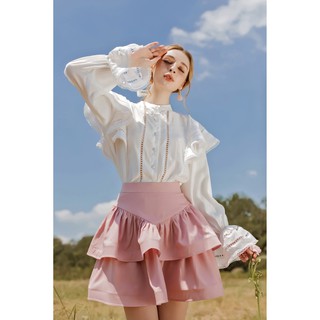 SÒ VINTAGE - RINY Chân váy ngắn xòe hai tầng