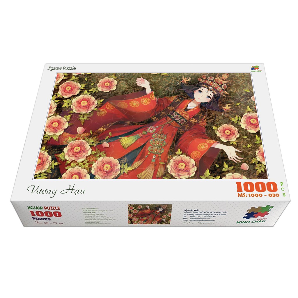 Bộ tranh xếp hình jigsaw puzzle cao cấp 1000 mảnh ghép – Vương Hậu