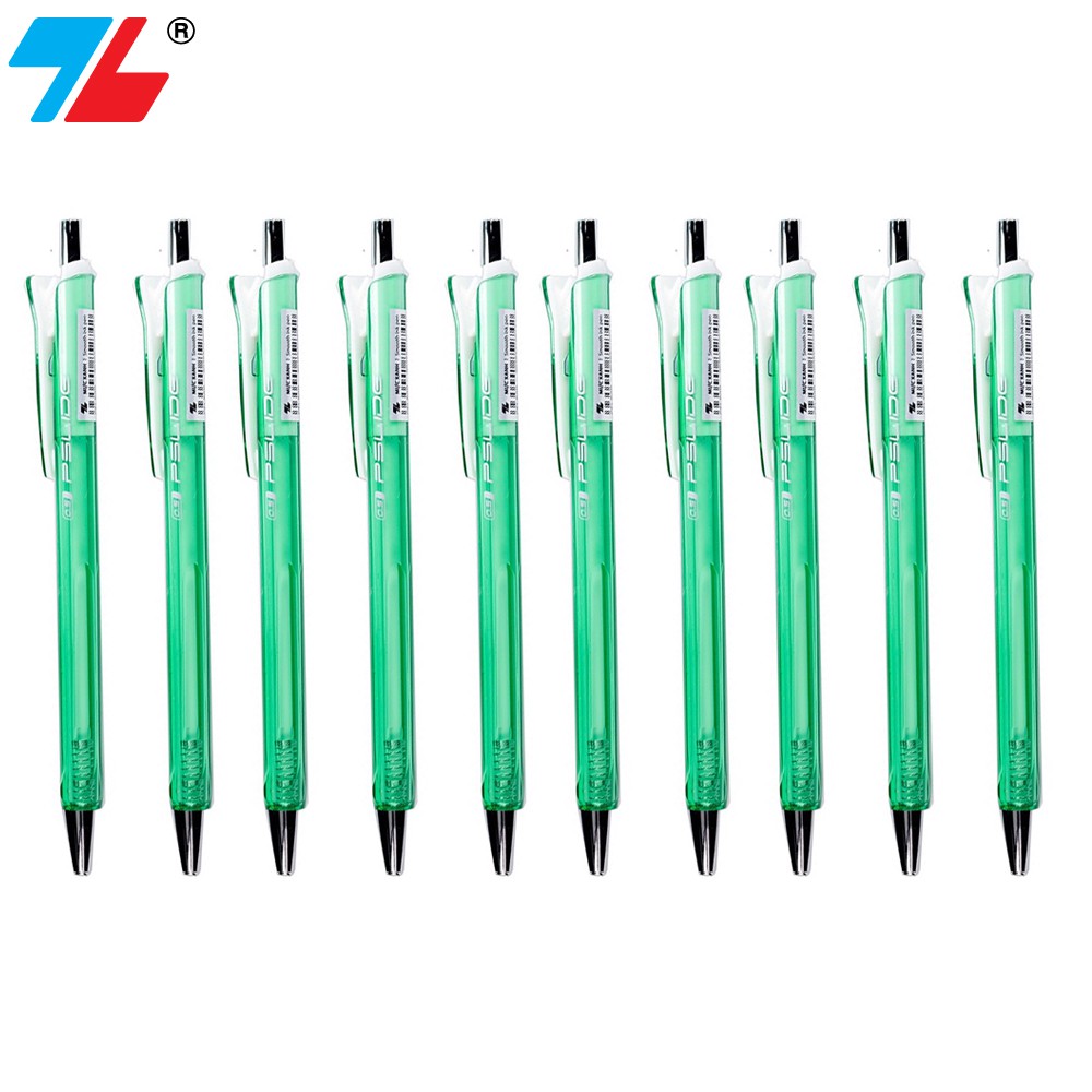 Combo 10 Bút Gel Thiên Long GEL-B011 ngòi 0,5mm mực xanh/đỏ/đen kiểu dáng đơn giản, có đệm mềm giúp cầm tay êm
