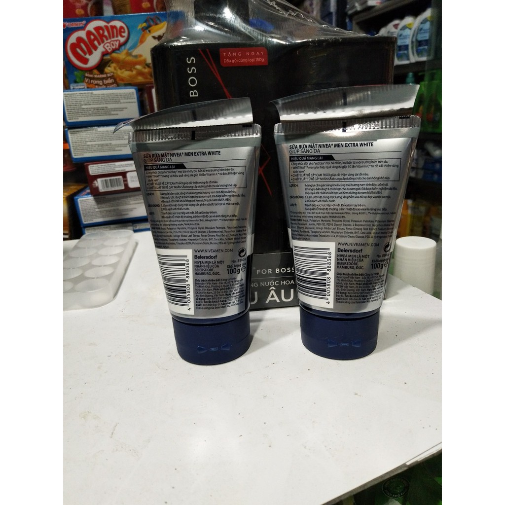 Sữa Rửa Mặt Nivea Men Extra White Sáng Da Hiệu Quả 100g