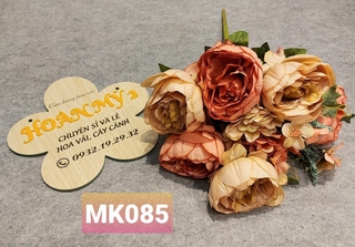 Hoa Vải Hoàn Mỹ 2 - Hoa Giả Bụi Hoa Hồng Leo Nữ Hoàng Khô (MK085)