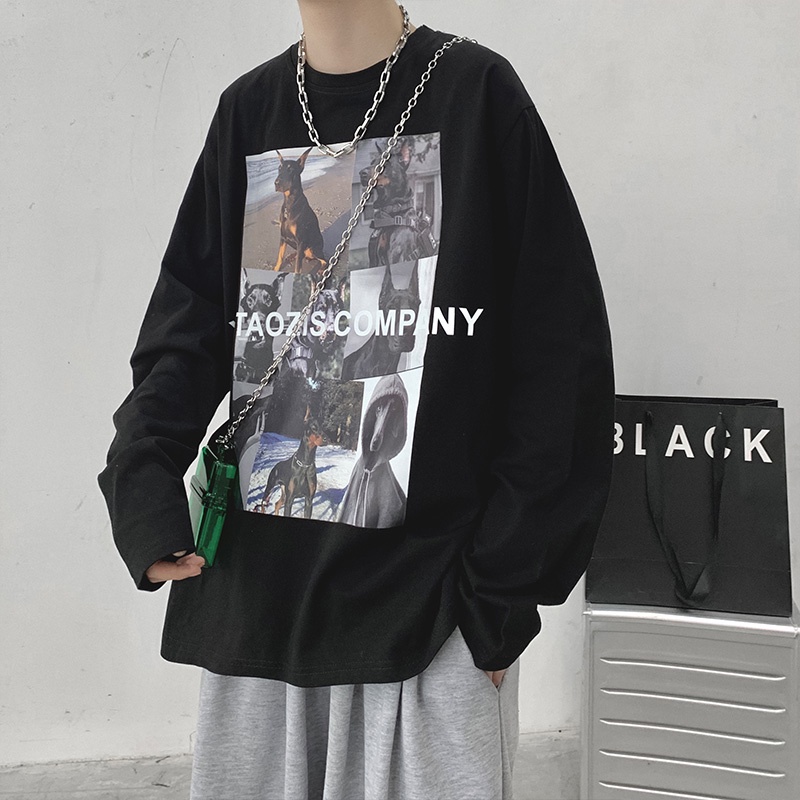Áo Hoodie Tay Dài Cổ Tròn Dáng Rộng Thời Trang Xuân Thu Phong Cách Hàn Quốc Cho Nam | BigBuy360 - bigbuy360.vn