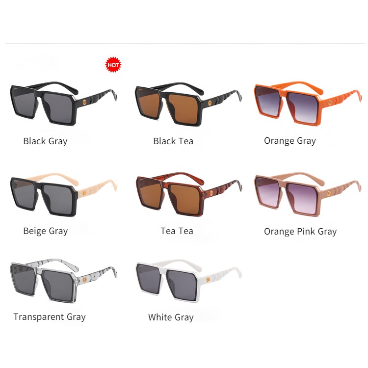 Kính Mát Gọng Vuông Lớn Cá Tính Thời Trang Hàn Quốc