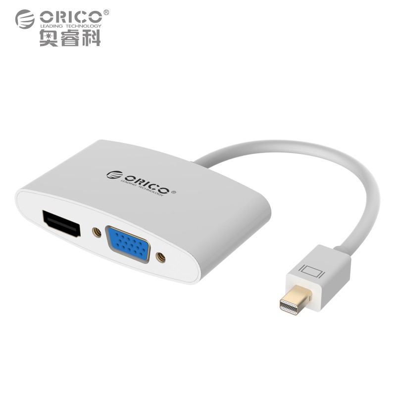 Cáp chuyển đổi từ laptop, máy tính cổng mini displayport sang màn hình vga hoặc hdmi ORICO DMP HV WH