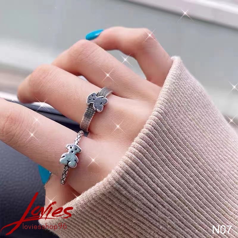 Nhẫn hình gấu kute cá tính N07