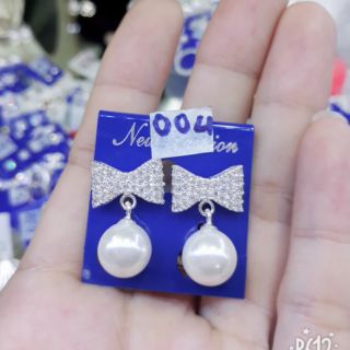 Bông tai bạc nữ kiểu nơ xinh xắn