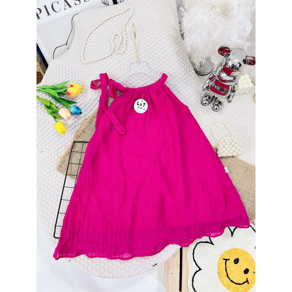 [10-35kg] Váy MAXI CỔ YẾM mềm mại bé gái