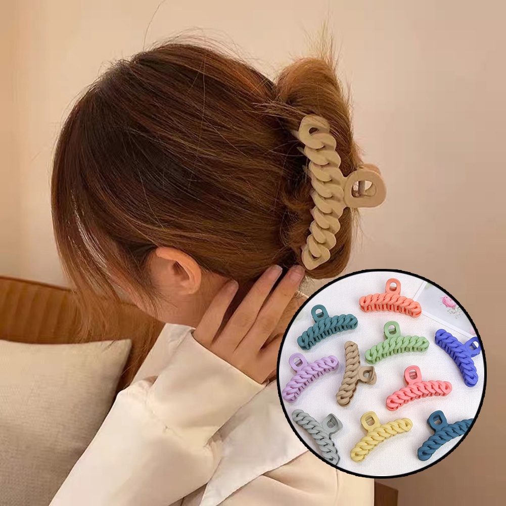 Kẹp Tóc Hình Cá Mập Màu Trơn Thời Trang Cho Nữ