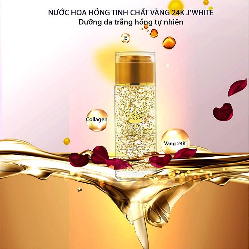 Nước hoa hồng tinh chất vàng JWHITE 24K SUPER GOLD ESSENCES 120ml