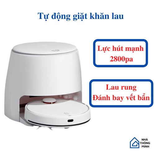 Robot hút bụi lau nhà thông minh Xiaomi Mijia MJSTP – Tự Động Giặt Khăn Lau