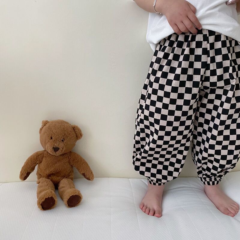 [Babycat] Hàng Có Sẵn Quần Dài Cotton Mỏng Màu Trơn Chống Muỗi Phong Cách Nhật Bản Hàn Quốc Thời Trang Mùa Hè Giản Dị Dành Cho Bé Trai Bé Gái