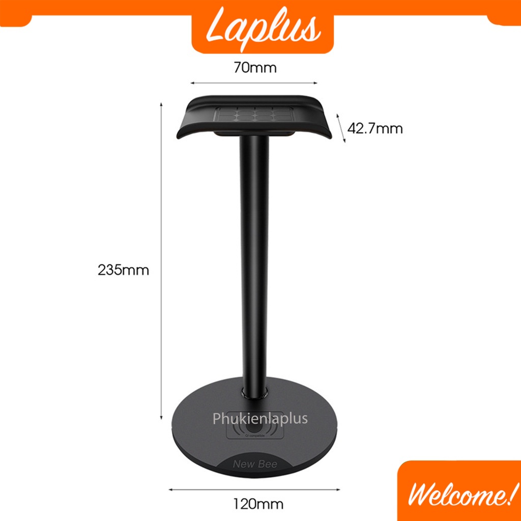 Giá treo tai nghe - Giá đỡ headphone - Đế sạc không dây NewBee G12AZ4 gọn nhẹ chắc chắn chất liệu nhôm cao cấp