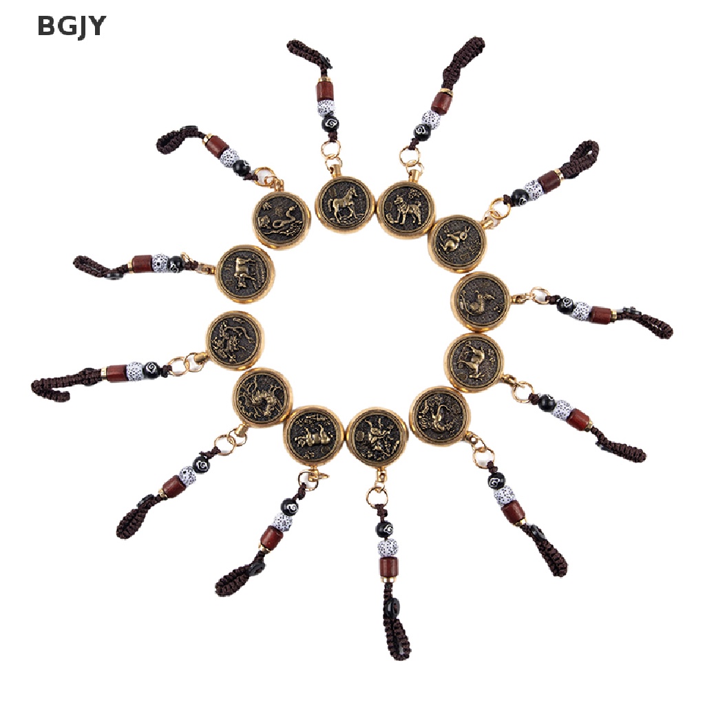 Bgjy Móc Chìa Khóa Bằng Đồng Thau Hình Động Vật Giàu Có Một Bên Làm Mặt Dây Chuyền Thủ Công Trang Trí Xe Hơi Mới