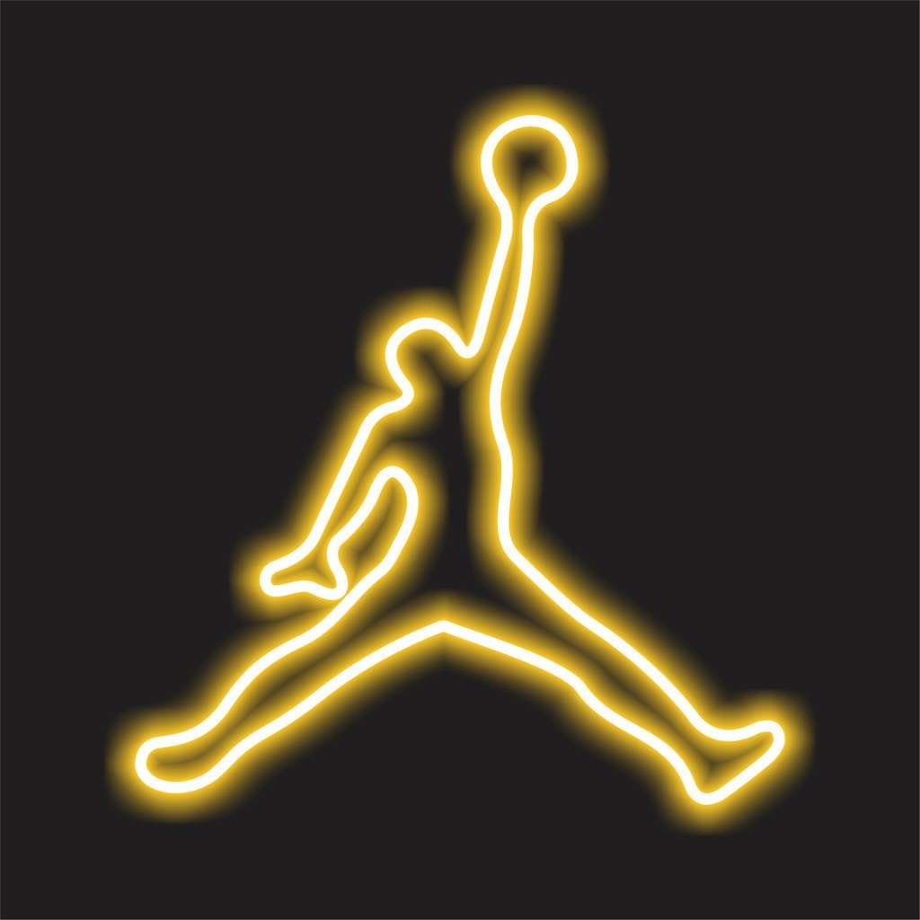 Đèn led Neon trang trí hình Jumpman Jordan | Đèn neon trang trí phòng ngủ, treo tường