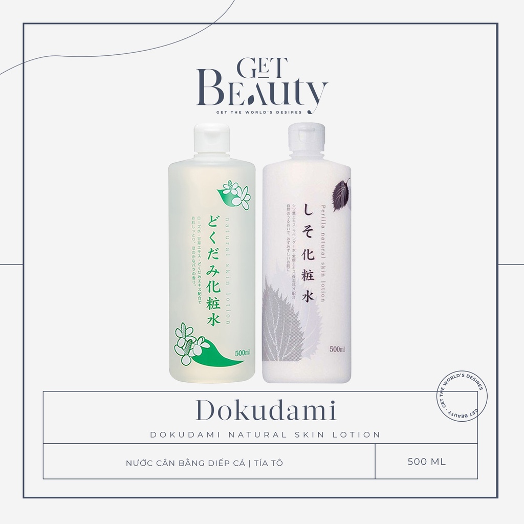 TONER DIẾP CÁ | TONER TÍA TÔ DOKUDAMI NATURAL SKIN LOTION GIẢM MỤN VÀ SE KHÍT LỖ CHÂN LÔNG 500ML