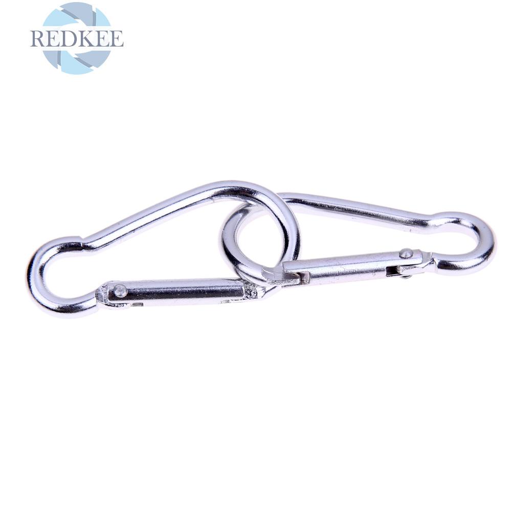 Set 20 móc khóa carabiner chất liệu nhôm màu bạc chất lượng cao