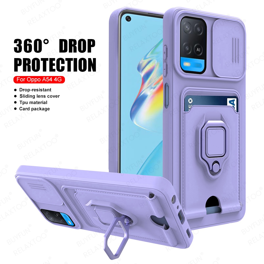 Ốp Điện Thoại Có Ngăn Đựng Thẻ Từ Tính Đa Năng Cho Oppo A94 A74 A54 A15 A15S 4G A 54