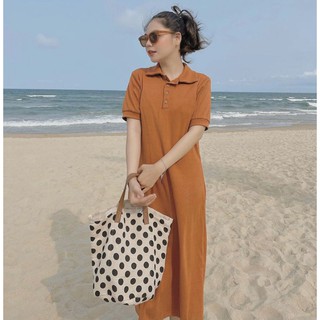 Đầm cam đất cổ polo 10300
