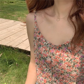 Áo 2 dây hoa nhí chất thô mát