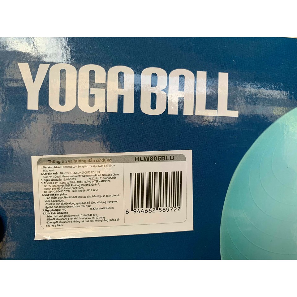 BÓNG TẬP THỂ DỤC YOGA BALL LOCK&LOCK