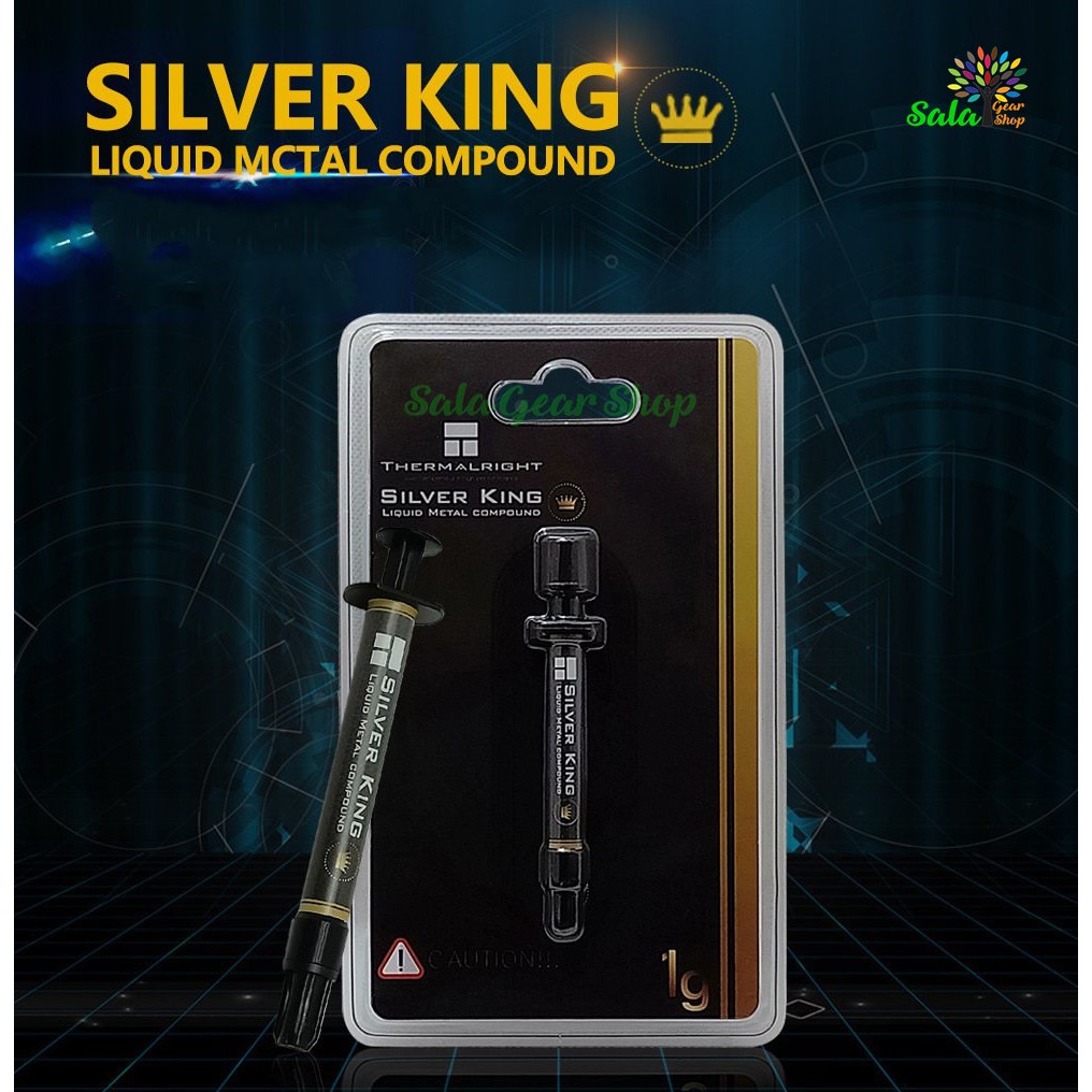 Keo tản nhiệt Thermalright SILVER KING 1g, Thermalright Liquid Metal Thermal Paste, 79 W/mK High Performance, Silver Kin