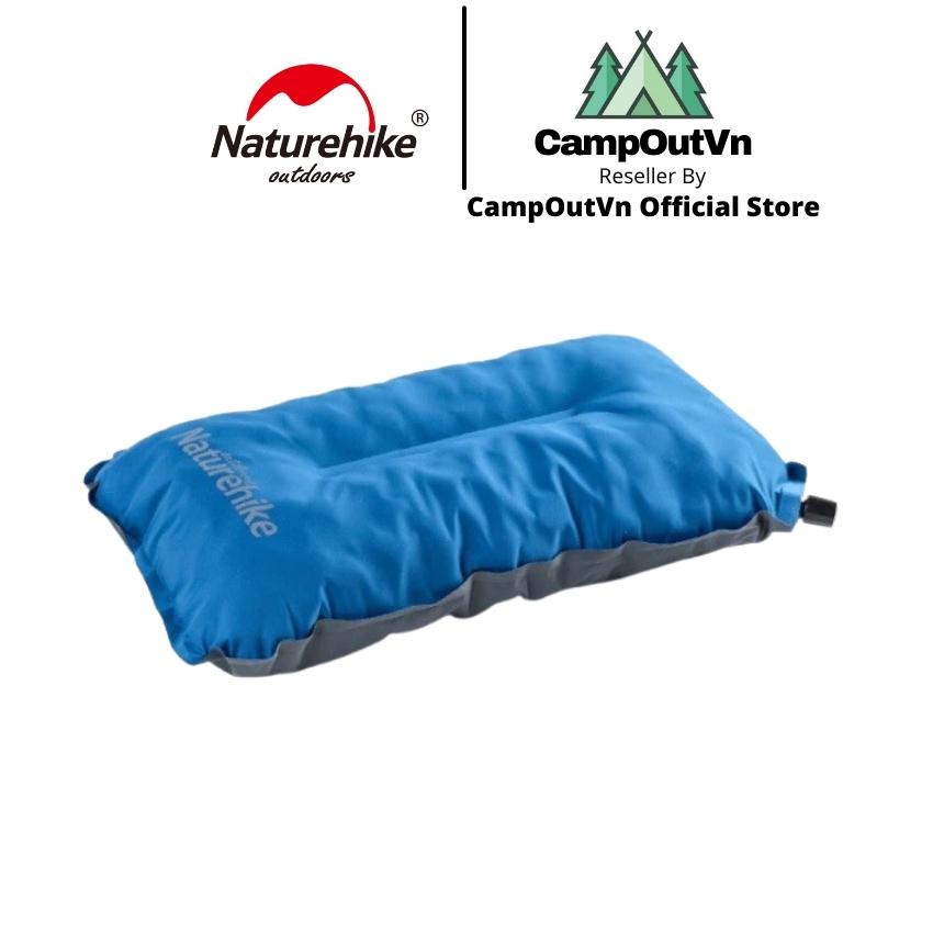 Naturehike đồ cắm trại campoutvn du lịch gối xếp hơi gấp xếp gọn tự bơm A199