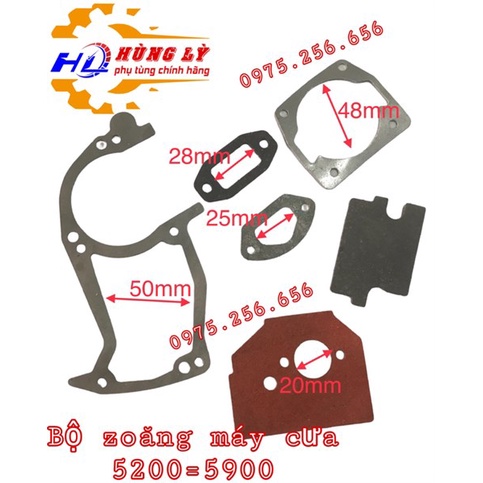 bộ zoăng máy cưa 5200=5900