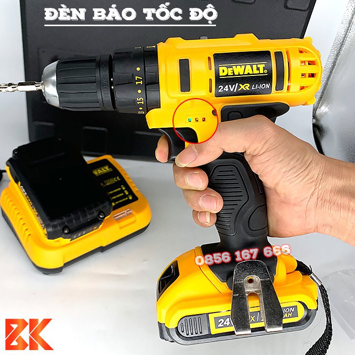 Máy Khoan Tường, Bê Tông DEWALT 24V Có Búa -  - Pin 5 Cell - Máy Bắt Vít - Máy Bắn Vít 24v