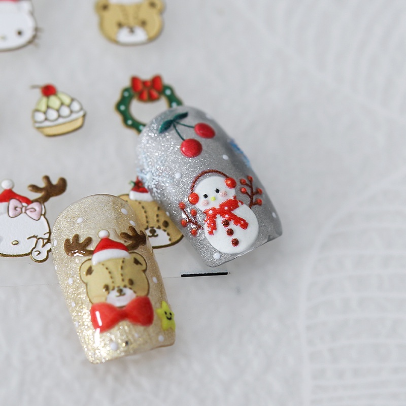 Miếng Dán Trang Trí Móng Tay Họa Tiết Giáng Sinh TS940