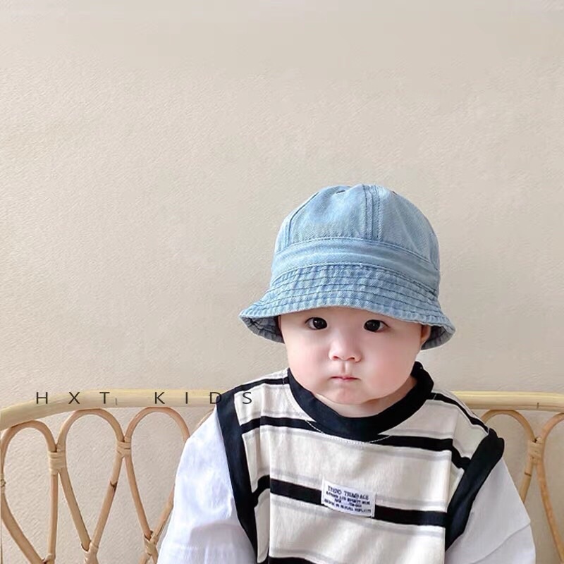Mũ bucket jean vành nhỏ cho mẹ và bé từ 8 tháng-4 tuổi chất đẹp