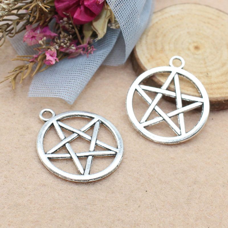 Set 30 Mặt Dây Chuyền Hình Ngôi Sao Lục Giác 3 Màu