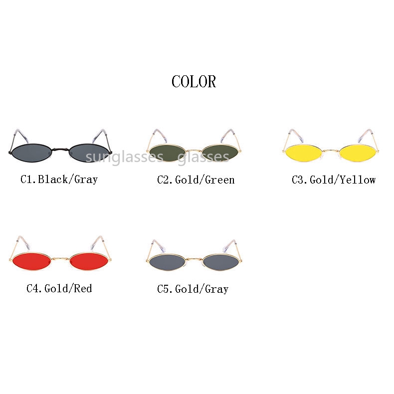 Kính mát gọng oval nhỏ phong cách cổ điển