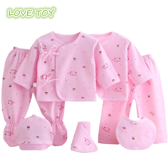 Set Đồ Cotton 7 Món Cho Bé Sơ Sinh