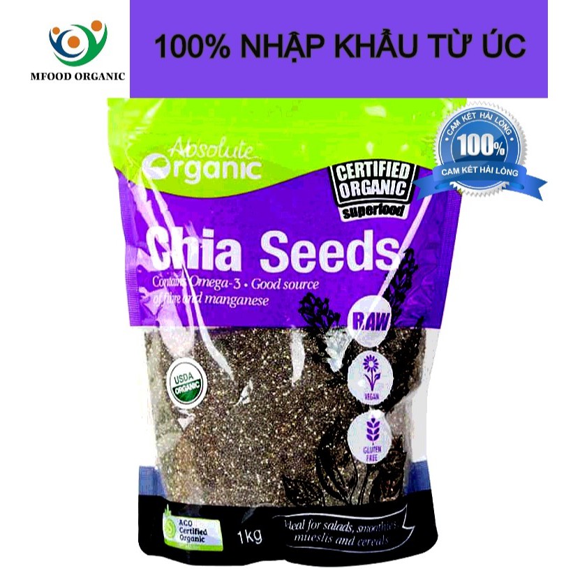 Hạt chia Úc Absolute Organic túi 1kg hàng Úc