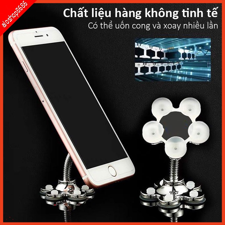 Giá Đỡ Điện Thoại Hút Chân Không Xoay 360 Độ Siêu Chắc Chắn - Thiết Kế Mẫu Hình Hoa Mai Sang Trọng ( Màu Ngẫu Nhiên )