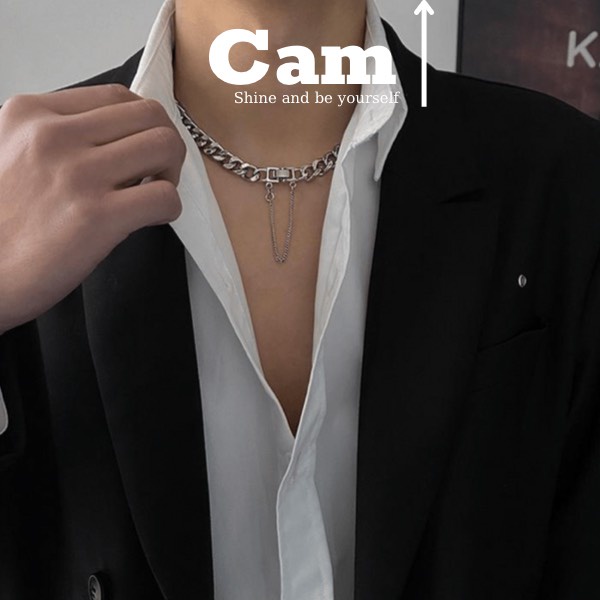 Dây Chuyền Vòng Cổ Nam Nữ Chuỗi Trơn Cuban Chain Xích Basic Thời Trang Ngầu Hiphop Titan Đẹp Không Gỉ - Camcamvintage