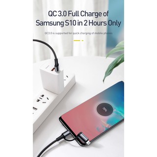 Cáp sạc nhanh USB type C Baseus 60W PD Gemini 2 in 1 PD Data Cable USB Type C và Lighting cho IPhone IPad