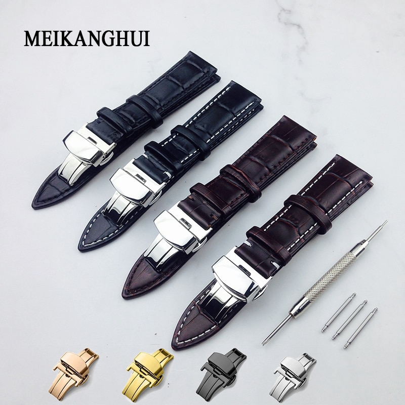 Dây đeo da dành cho đồng hồ thông minh Pulsera size 14 16 18 19 20 21 22 24 mm