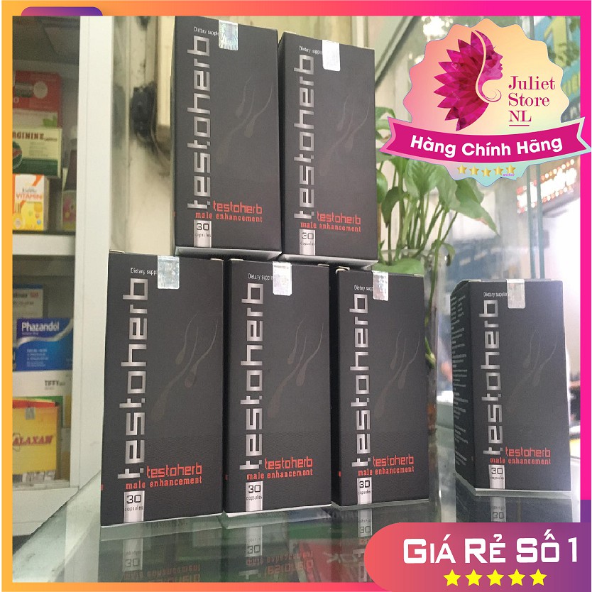[BỘ 3 HỘP TĂNG CƯỜNG SINH LÝ] TESTOHERB VIÊN UỐNG TĂNG CƯỜNG SINH LỰC CỰC MẠNH DÀNH CHO QUÝ ÔNG CHÍNH HÃNG TESTOHERB