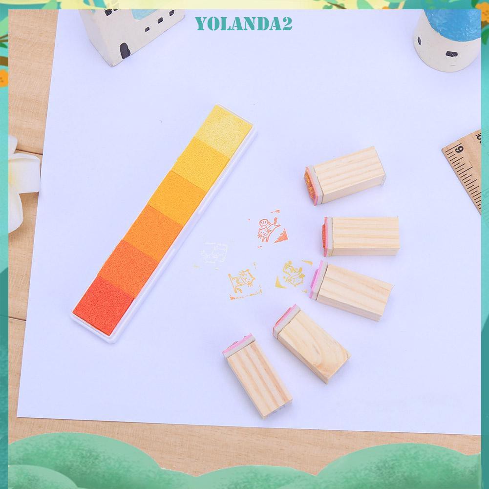 Bộ mực in dấu nhiều màu sắc trang trí sổ lưu niệm